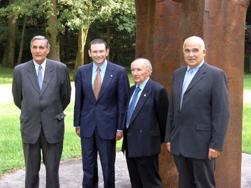 Juan María Otaegi, Juan José Ibarretxe, Juan San Martín eta Xabier Retegi.