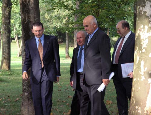 Juan José Ibarretxe, Juan San Martín, Xabier Retegi eta Salvador Ordoñez.