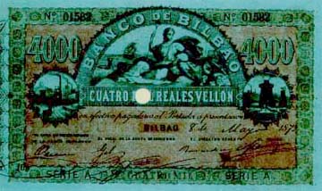 Emisión del Banco de Bilbao en 1873