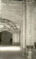 Detalle del coro de la iglesia de Santa Mar&iacute;a de Agurain