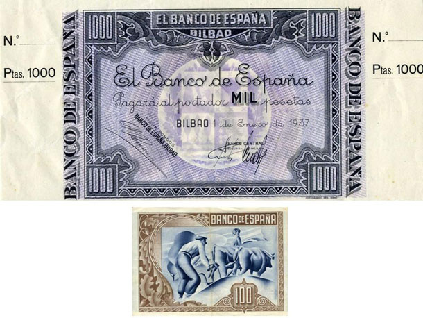 Billetes del Gobierno de Euzkadi