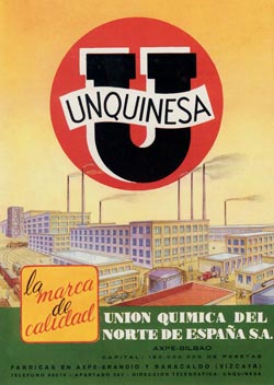 Folleto de Unión Química del Norte de España