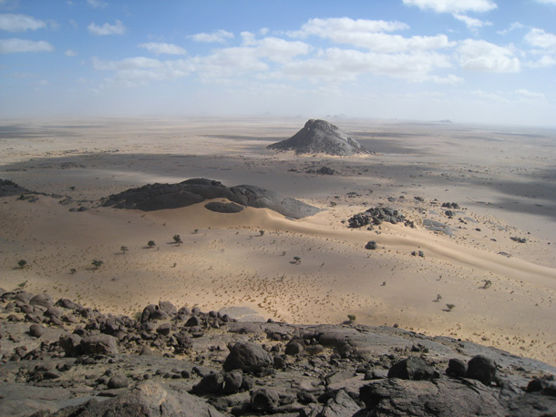 Perspectiva desde las montañas de Galabt Duguech