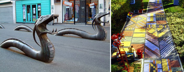 Niort (Deux Sevres), Francia. J. Hondelatte / Overtown Pedestrian Mall (Miami) 