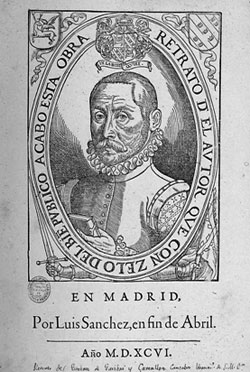 Retrato de Esteban de Garibay, grabado, 1596