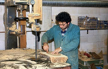 Preparando para cortar a la sierra